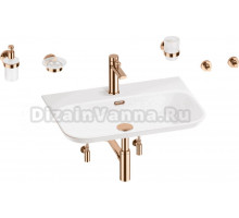 Комплект 9 в 1 Wellsee Eclatant 2.0 201007539 глянцевый белый, розовое золото