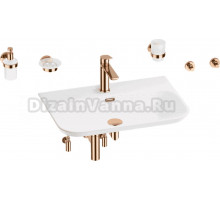 Комплект 9 в 1 Wellsee Eclatant 2.0 201007544 глянцевый белый, розовое золото