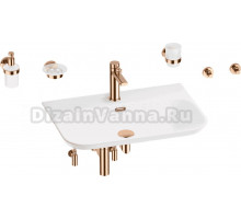 Комплект 9 в 1 Wellsee Eclatant 2.0 201007549 глянцевый белый, розовое золото