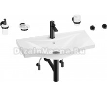 Комплект 9 в 1 Wellsee Bisou 201007377 глянцевый белый, матовый черный