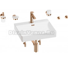 Комплект 9 в 1 Wellsee DeSire 201007554 глянцевый белый, розовое золото