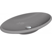Накладная раковина Florentina Диана 69 серый шелк, овальная, литьевой мрамор