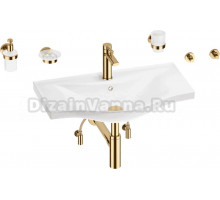 Комплект 9 в 1 Wellsee Bisou 201007388 глянцевый белый, золото