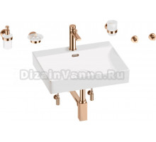 Комплект 9 в 1 Wellsee DeSire 201007569 глянцевый белый, розовое золото