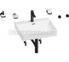 Комплект 9 в 1 Wellsee DeSire 201007577 глянцевый белый, матовый черный