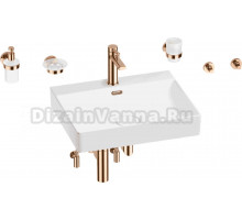 Комплект 9 в 1 Wellsee DeSire 201007599 глянцевый белый, розовое золото