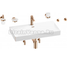 Комплект 9 в 1 Wellsee Bromance 201007609 глянцевый белый, розовое золото