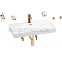 Комплект 9 в 1 Wellsee Bromance 201007619 глянцевый белый, розовое золото