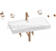 Комплект 9 в 1 Wellsee Bromance 201007629 глянцевый белый, розовое золото