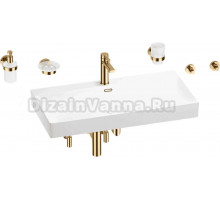 Комплект 9 в 1 Wellsee Bromance 201007648 глянцевый белый, золото