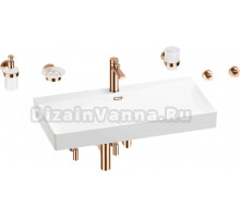 Комплект 9 в 1 Wellsee Bromance 201007649 глянцевый белый, розовое золото