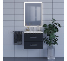 Мебель для ванной комнаты Uperwood Foster 60 подвесная, 2 ящика, матовая черная