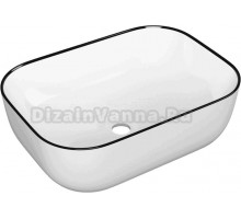 Накладная раковина Point Веста PN43701WB 46 глянцевая белая, прямоугольная