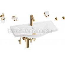 Комплект 9 в 1 Wellsee Bisou 201007398 глянцевый белый, золото