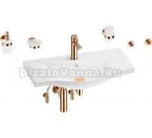 Комплект 9 в 1 Wellsee Bisou 201007399 глянцевый белый, розовое золото