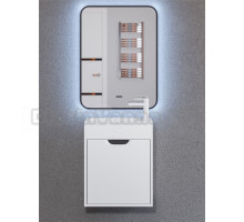 Мебель для ванной комнаты Uperwood Modul 50 подвесная, 1 дверца, матовая белая, графит