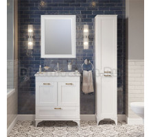 Мебель для ванной комнаты Sanflor Ванесса 75, напольная, белая, зеркало STWORKI Хадстен