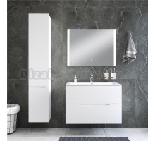 Мебель для ванной комнаты AM.PM Tender 80 подвесная, белая, зеркало STWORKI Копенгаген