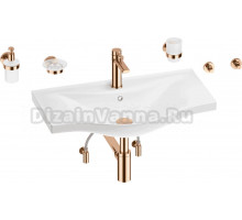 Комплект 9 в 1 Wellsee Bisou 201007409 глянцевый белый, розовое золото