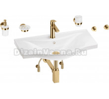 Комплект 9 в 1 Wellsee Bisou 201007413 глянцевый белый, золото