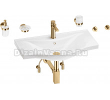 Комплект 9 в 1 Wellsee Bisou 201007418 глянцевый белый, золото