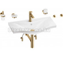 Комплект 9 в 1 Wellsee Bisou 201007423 глянцевый белый, золото