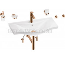 Комплект 9 в 1 Wellsee Bisou 201007424 глянцевый белый, розовое золото