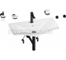 Комплект 9 в 1 Wellsee Bisou 201007427 глянцевый белый, матовый черный