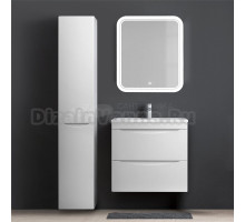 Мебель для ванной комнаты Style Line Бергамо Мини 70 Люкс Plus подвесная, антискрейтч белая, зеркало STWORKI Монтре