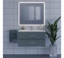 Мебель для ванной комнаты Uperwood Foster 90 подвесная, 2 ящика, серый графит