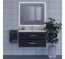 Мебель для ванной комнаты Uperwood Foster 90 подвесная, 2 ящика, матовая черная