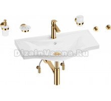 Комплект 9 в 1 Wellsee Bisou 201007433 глянцевый белый, золото