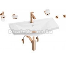 Комплект 9 в 1 Wellsee Bisou 201007434 глянцевый белый, розовое золото