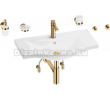 Комплект 9 в 1 Wellsee Bisou 201007438 глянцевый белый, золото