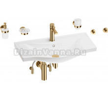 Комплект 9 в 1 Wellsee Bisou 201007448 глянцевый белый, золото