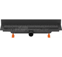 Душевой трап (лоток) Creto Points CRE-450 PB-P 45 см, решетка черная, с сифоном