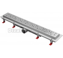 Душевой трап (лоток) Creto Points CRE-1050 PH-50 105 см, решетка хром, с сифоном