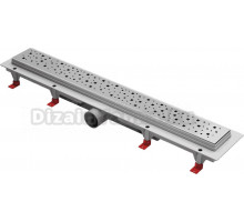 Душевой трап (лоток) Creto Quadro CRE-750 QH-50 75 см, решетка хром, с сифоном