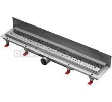 Душевой трап (лоток) Creto Quadro CRE-750 QH-P 75 см, решетка хром, с сифоном