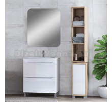 Мебель для ванной комнаты Vigo Grani 60 напольная, 2 ящика, белая, зеркало DIWO Кострома
