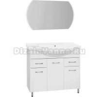 Мебель для ванной комнаты Style Line Эко Стандарт №26 100 белая, зеркало DIWO Новгород