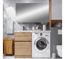 Мебель для ванной комнаты AQUATON Лондри 60 L дуб сантана, зеркало DIWO Элиста