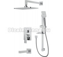 Душевой комплект GOLDEN FOX Exmoor 10166 С ВНУТРЕННЕЙ ЧАСТЬЮ, хром