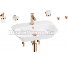 Комплект 9 в 1 Wellsee Eclatant 201007454 глянцевый белый, розовое золото