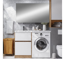 Мебель для ванной комнаты AQUATON Лондри 60 L дуб сантана, белый, зеркало DIWO Элиста