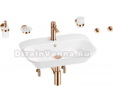 Комплект 9 в 1 Wellsee Eclatant 201007459 глянцевый белый, розовое золото