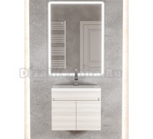 Мебель для ванной комнаты Uperwood Eva 50 подвесная, 2 дверцы, дуб харбор белый