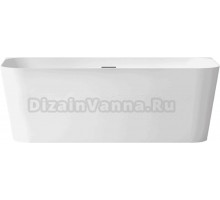 Акриловая ванна Abber AB9223-1.6 160x75 см, пристенная, белая, с каркасом, со сливом-переливом