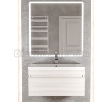 Мебель для ванной комнаты Uperwood Eva 75 подвесная, 1 ящик, дуб харбор белый