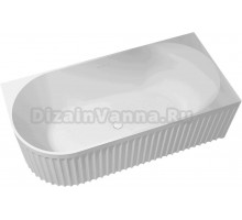 Акриловая ванна Abber AB9412-1.7 R 170x80 см, правая, пристенная, белая матовая, с каркасом, со сливом-переливом